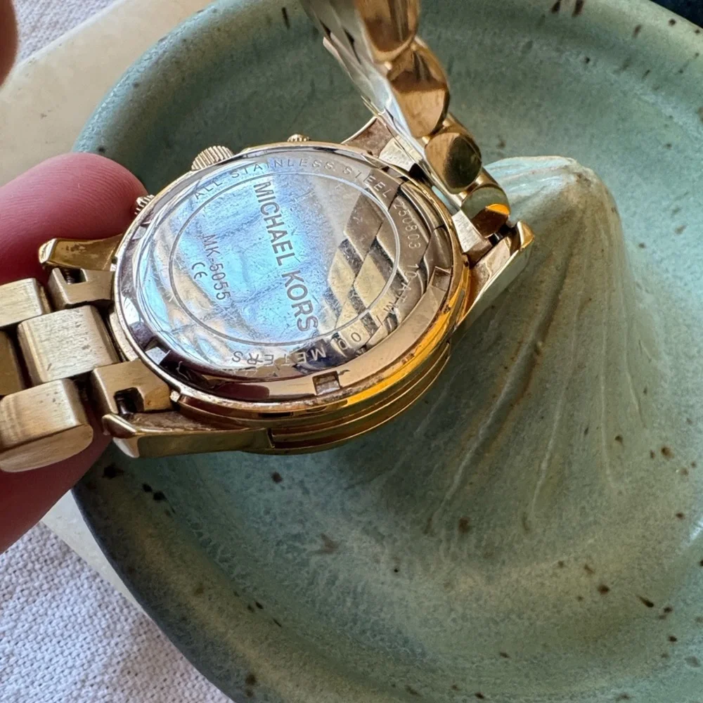 Gold Chronograph Watch- EUC!